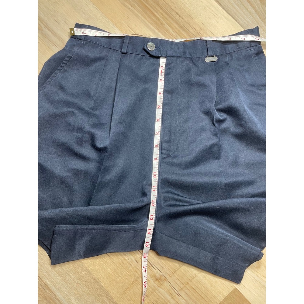 Callaway Golf Nordstrom Navy Blue Pleated Microfiber Shorts Women 12 Made in USA - Picture 7 of 9